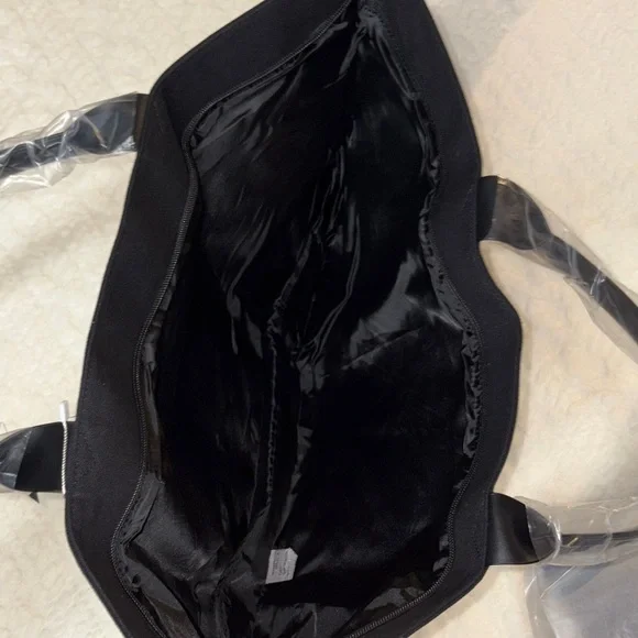 Victoria's Secret Black and Silver Striped Tote - Picture 6 of 6